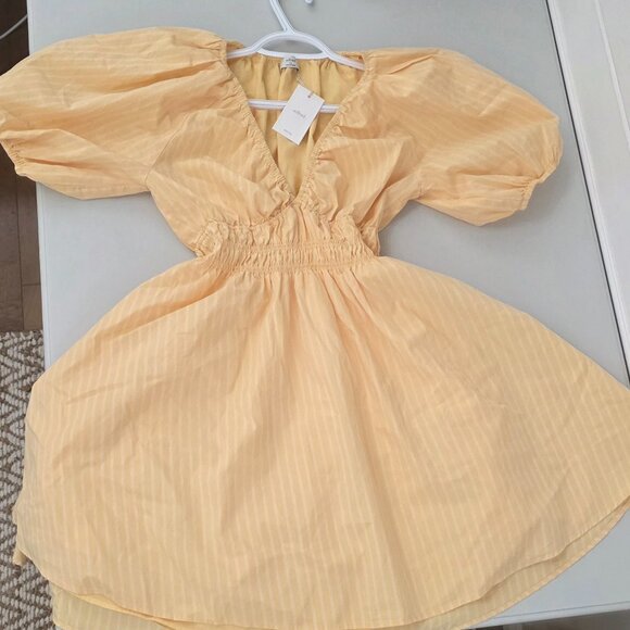 Aritzia Wilfred Mason Poplin Yellow Dress - Picture 4 of 4